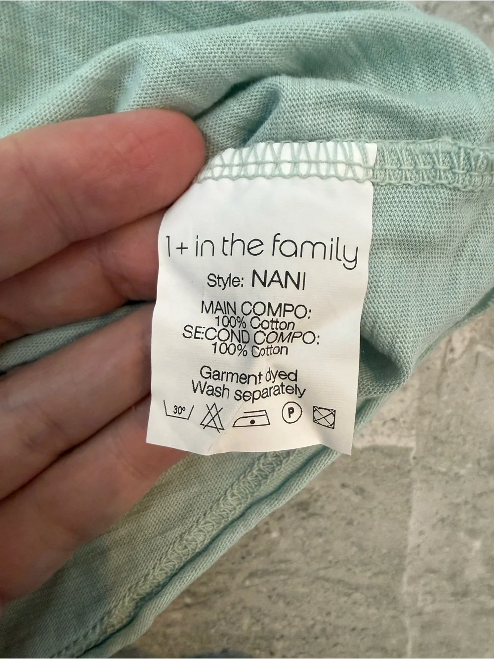 1 + In the Family NANI & SALVA 2-piece Outfit set 6M Mint Striped Made in Spain